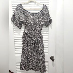 SHEIN Black White Patterned Mini Dress 4X